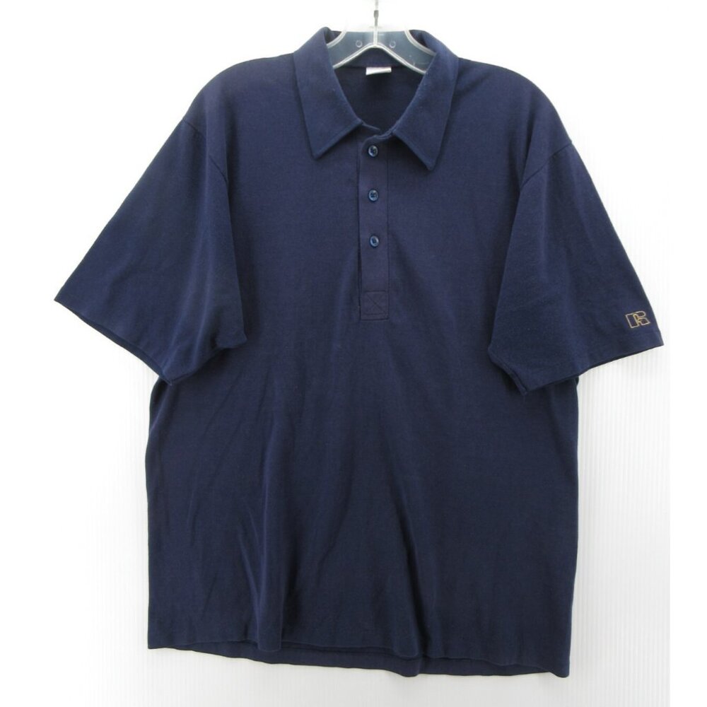 VINTAGE Russell Athletic Polo Shirt Large Pullover 90s Sportswear USA